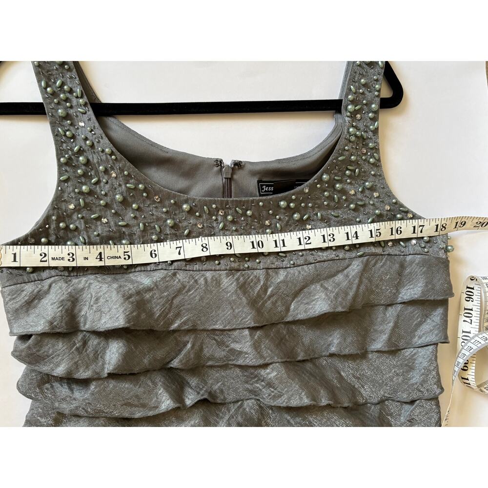 Jessica Howard size 12 special occasion dress in silver-gray - Picture 9 of 10